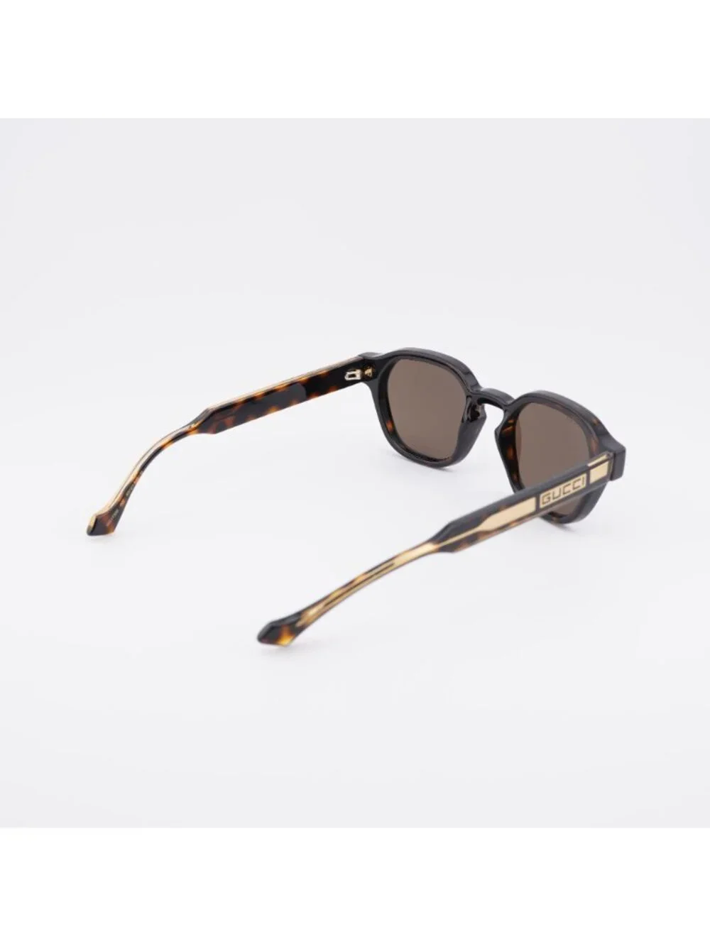 Gucci GG1730S 002 Sunglasses Havana Square Frame, Brown Lenses